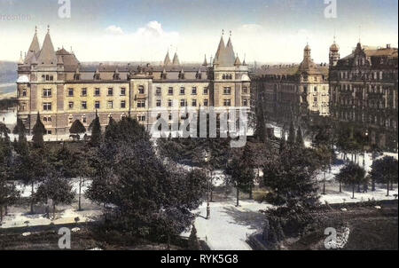 Jägerkaserne (Dresda), Sachsenplatz, Dresda, 2. Königlich Sächsisches Jäger-Bataillon Nr. 13, 1916 Jägerkaserne, Germania Foto Stock