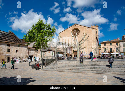 Parroquia de la Mare de Deu Dels Angels, Pollenca, Maiorca, Spagna. Foto Stock