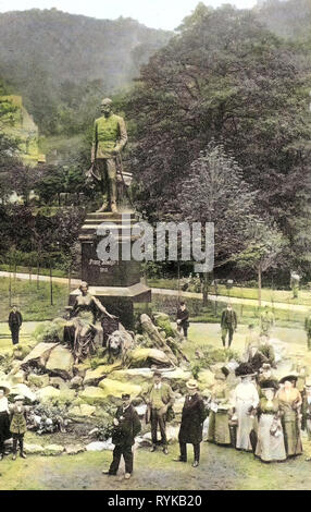 Monumenti e memoriali a Karlovy Vary, Franz Joseph I d'Austria, 1912, Regione di Karlovy Vary, Karlsbad, Kaiser Josef, Denkmal, Repubblica Ceca Foto Stock