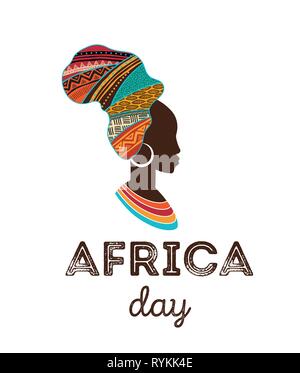 Africa felice giorno. Vector poster, striscioni, carta Illustrazione Vettoriale