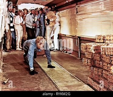 In scena con Michael Caine, il job italiano, 1969 Foto Stock