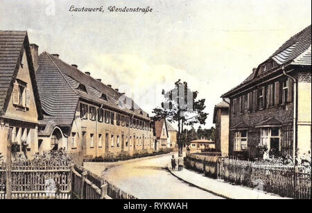 Edifici nel Landkreis Bautzen, Lauta, patrimonio culturale monumenti di Lauta, 1921, Landkreis Bautzen, Lautawerk, Wendenstraße, Germania Foto Stock