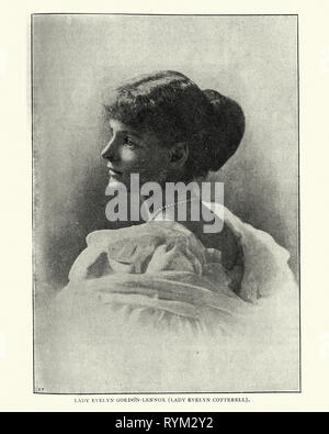 Lady Evelyn Gordon-Lennox (Lady Evelyn Cotterell) 1890s Foto Stock