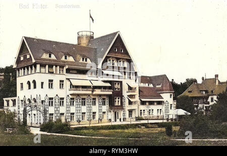 Edifici termali in Sassonia, edifici a Bad Elster, 1908, Vogtlandkreis, Bad Elster, sanatorio, Germania Foto Stock