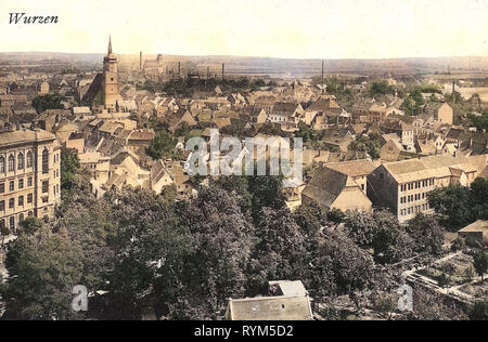 Edifici di Wurzen, chiese Wurzen, 1920, Landkreis Leipzig, Wurzen, Germania Foto Stock