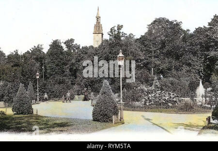 Parchi in Sassonia, 1903, Landkreis Mittelsachsen, Freiberg, Albertpark fino, Germania Foto Stock