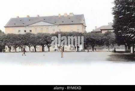 Municipio di Terezín, 1903, Ústí nad Labem Regione, Theresienstadt, Rathaus, Repubblica Ceca Foto Stock