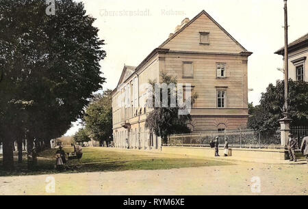 Baby vetture nel 1900s, Municipio di Terezín, 1903, Ústí nad Labem Regione, Theresienstadt, Rathaus, Schule, Repubblica Ceca Foto Stock