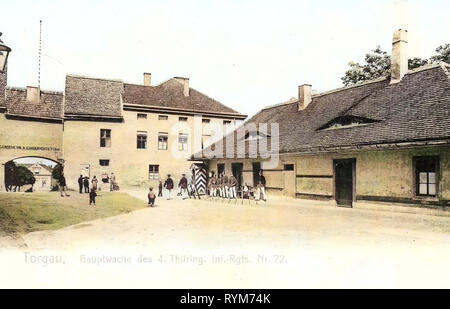 Torgau caserma dell'esercito prussiano, le strutture militari di Germania 1903, Landkreis Nordsachsen, Torgau, Hauptwache des 4. Thüringer Infanterie, reggimenti Nr. 72 Foto Stock