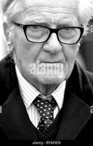 Michael Heseltine / Barone Heseltine (ex mp conservatore e vice PM) su College Green, Westminster, Marzo 2019 Foto Stock