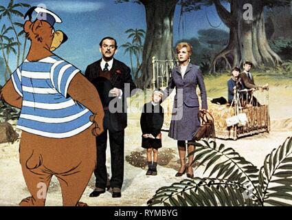 TOMLINSON,LANSBURY,SNART,WEIGHILL,ÒCALLAGHAN, BEDKNOBS E BROOMSTICKS, 1971 Foto Stock
