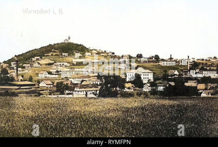 Edifici a Varnsdorf, 1907, Ústí nad Labem Regione, Warnsdorf, Repubblica Ceca Foto Stock