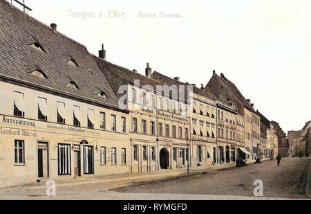 Edifici di Torgau, 1908, Landkreis Nordsachsen, Torgau, Breite Straße, Germania Foto Stock