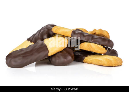 Sacco di tutto il pigro cookie con heap di cioccolato isolato su sfondo bianco Foto Stock