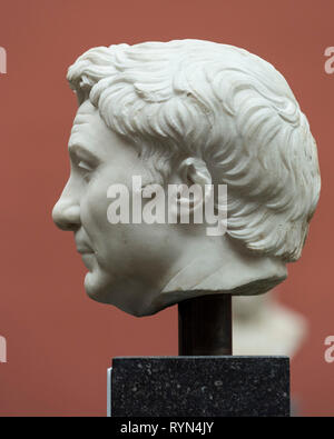 Copenhagen. La Danimarca. Busto di Pompeo il grande. Ny Carlsberg Glyptotek. Gnaeus Pompeo Magno 106 a.e.v.-48 BCE, Romana statista e l militare Foto Stock