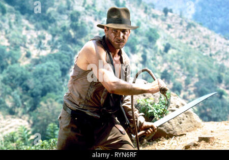 HARRISON FORD, Indiana Jones ed il tempiale della sorte avversa, 1984 Foto Stock