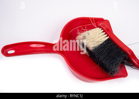 Pala di spazzamento e Ginestra Foto Stock