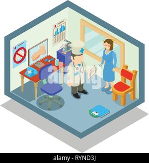 Concetto di Doc banner, stile isometrico Illustrazione Vettoriale