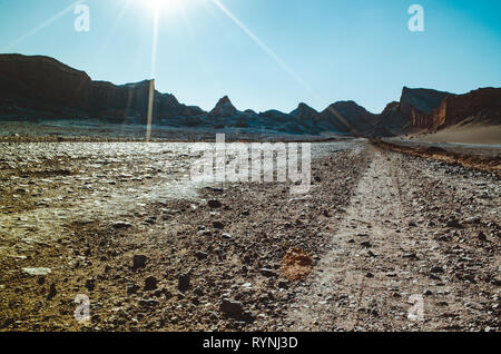 Il deserto di Atacama è uno dei luoghi più secchi del mondo, così come il solo vero deserto per ricevere meno precipitazioni rispetto ai deserti polari Foto Stock