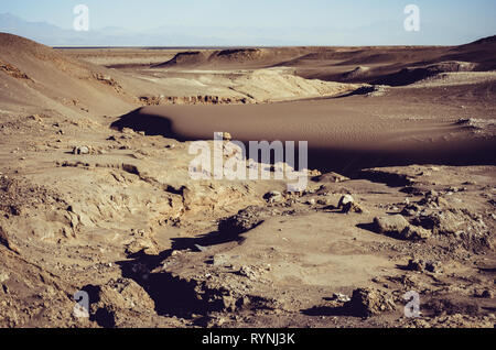 Il deserto di Atacama è uno dei luoghi più secchi del mondo, così come il solo vero deserto per ricevere meno precipitazioni rispetto ai deserti polari Foto Stock