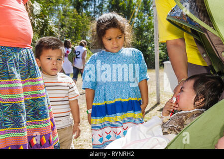 Florida Hendry County, Big Cypress, Seminole Indian Reservation, Billie Swamp Safari, Big Cypress Shootout, annuale, evento, Indiani d'America, Indiani d'India Foto Stock