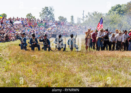 Florida Hendry County, Big Cypress, Seminole Indian Reservation, Billie Swamp Safari, Big Cypress Shootout, annuale, indigeni indiani d'America Foto Stock