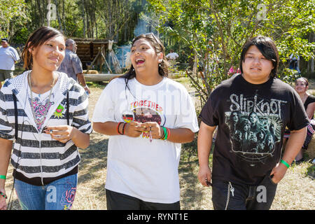 Florida,Hendry County,Big Cypress,Seminole Indian Reservation,Billie Swamp Safari,Big Cypress Shootout,annuale,indigeni indiani d'America Foto Stock