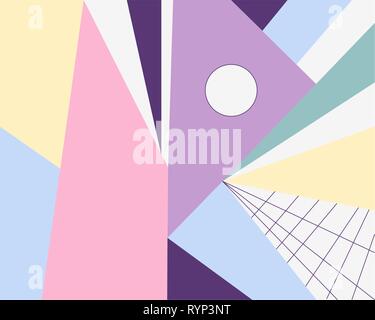 Carta moderna arte pattern con colore geometrica astratta Stampa tessuto Vintage Illustrazione Vettoriale