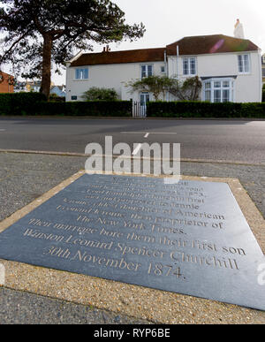 Rosetta Cottage,signore Randolph Churchill,incontrato proposto di, Jennie Jerome,figlia di,Leonard Jerome,proprietario,New York Times,è figlio, Winston Churchill,Cowes Foto Stock