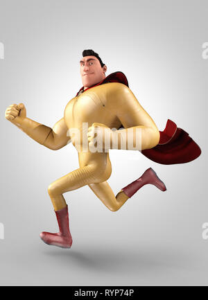 personaggio cartoon 3d super eroe Foto Stock