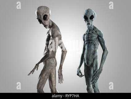 aliena il rendering 3d isolato Foto Stock