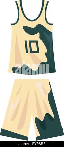 basket uniforme sport jersey shorts illustrazione vettoriale Illustrazione Vettoriale