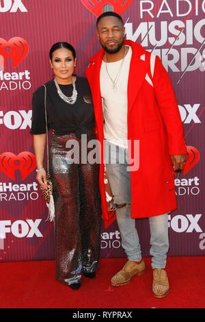 Los Angeles, California, USA. Xiv Mar, 2019. LOS ANGELES, CA - 14 Marzo: Zena Foster e un serbatoio di partecipare al iHeartRadio Music Awards presso il Teatro di Microsoft su Marzo 14, 2019 a Los Angeles, California. Foto: imageSPACE / MediaPunch Credito: MediaPunch Inc/Alamy Live News Foto Stock