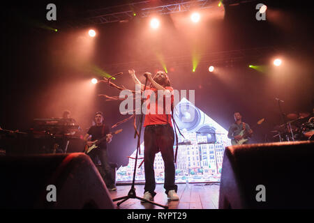 Torino, Italia, 14 marzo 2019 l'estero più importante artista reggae Alborosie suona dal vivo a Torino Credito: Daniele Baldi/Alamy Live News Foto Stock