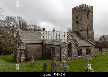 San Pietro Chiesa Parrocchiale, Buckland in moro Foto Stock