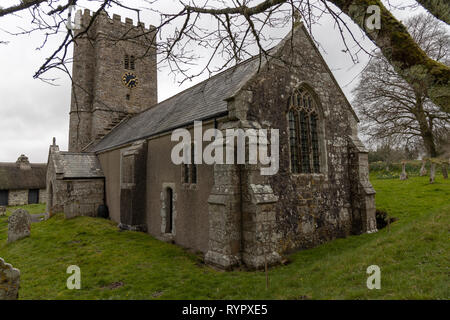 San Pietro Chiesa Parrocchiale, Buckland in moro Foto Stock