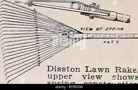 Dreer del catalogo all'ingrosso per fioristi Dreer del catalogo all'ingrosso per fiorai e giardinieri di mercato : 1940 inverno primavera estate . dreerswholesalec1940henr Anno: 1940 Disston Prato rastrello, vista superiore mostra la molla costruzione Iiawncomb. Piatto denti in acciaio e un pezzo di telaio di acciaio. Pettini il prato delle particelle più piccole. 18 pollici testa $1.10; 24 pollici testa $1.60. Bambù, rastrello prato della migliore qualità per essere avuto 18- inch testa 65c ciascuna; $6.00 dozzina. 24 pollici testa 75c ciascuna; $8.00 dozzina. Giardino, dritto o livello di testa, acciaio, 12 denti, $1.00: 14 denti, $1.10; 16 denti, $1.15. ' * ' Filo prato o erba rak Foto Stock