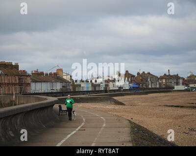 Sheerness, Kent, Regno Unito. Il 15 marzo, 2019. Regno Unito Meteo: un mattino ventoso in Sheerness, Kent con crescente copertura nuvolosa. Credito: James Bell/Alamy Live News Foto Stock