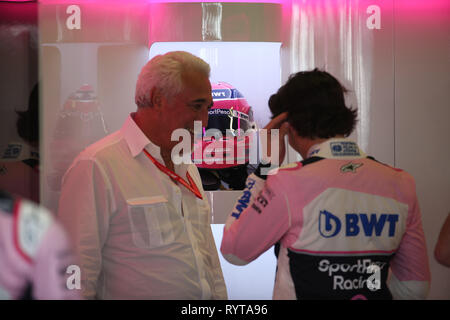 Melbourne, Australia. Xv Mar, 2019. Melbourne, Australia Sport Gran premio di Formula Uno Australia 2019 nel pic: Libere 2, Lawrence passeggiata (CDN) Racing punto F1 Team Investor e Lance passeggiata (CDN) Racing punto F1 RP19 Credito: LaPresse/Alamy Live News Foto Stock