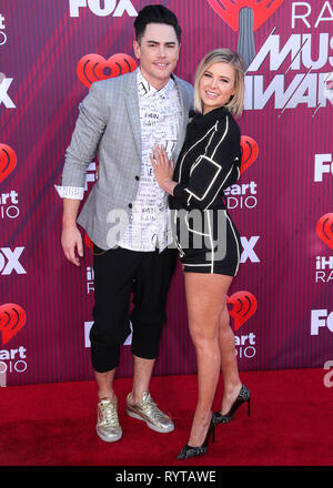 LOS ANGELES, CA, Stati Uniti d'America - 14 Marzo: Tom Sandoval e Ariana Madix arrivano al 2019 iHeartRadio Music Awards tenutosi presso il Teatro di Microsoft in L.A. In diretta su Marzo 14, 2019 a Los Angeles, California, Stati Uniti. (Foto di Xavier COLLIN/Image Press Agency) Foto Stock