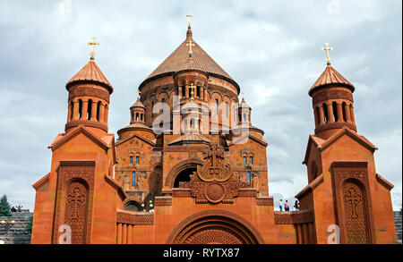 Saint Hovhannes chiesa, 17 km da Yerevan, Armenia. Foto Stock