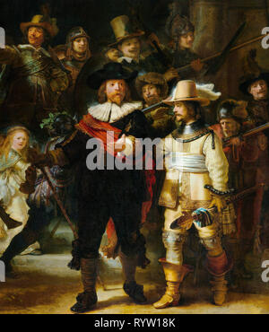 Dettagli dalla guardia notturna, Rembrandt van Rijn, 1642 Foto Stock