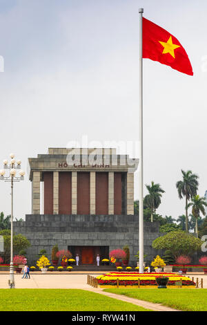 Mausoleo di Ho Chi Minh, Ba Dinh Square, Hanoi, Vietnam Asia Foto Stock