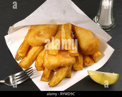 Pesce e patatine fritte Foto Stock