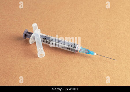 Siringa medica isolato Foto Stock