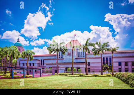 Vecchia corte suprema e il Palazzo del Parlamento, in Singapore. Foto Stock