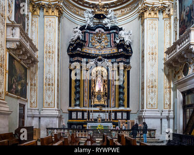 BERGAMO, Italia - 25 febbraio 2019: Cappella in Duomo Cattedrale di Sant'Alessandro in Città Alta (Città Alta) della città di Bergamo, Lombardia Foto Stock