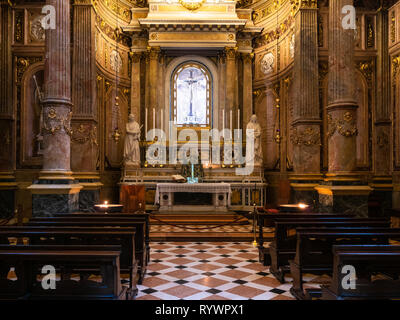 BERGAMO, Italia - 25 febbraio 2019: all'interno della cappella ex cappella di San Giovanni Battista in Duomo Cattedrale di Sant'Alessandro in Città Alta Foto Stock