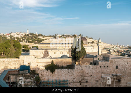 Israele, Gerusalemme - 31 Gennaio 2019: Moschea di Al-Aqsa Foto Stock