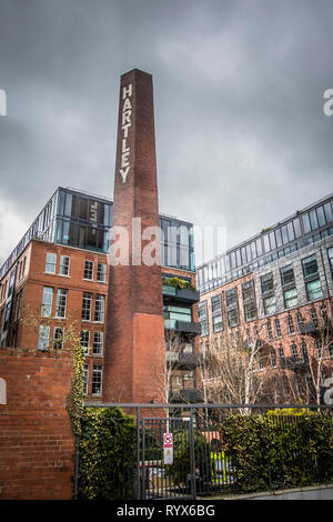 L'ex Hartley's Jam Factory a Bermondsey, Southwark, Londra, Inghilterra, Regno Unito Foto Stock